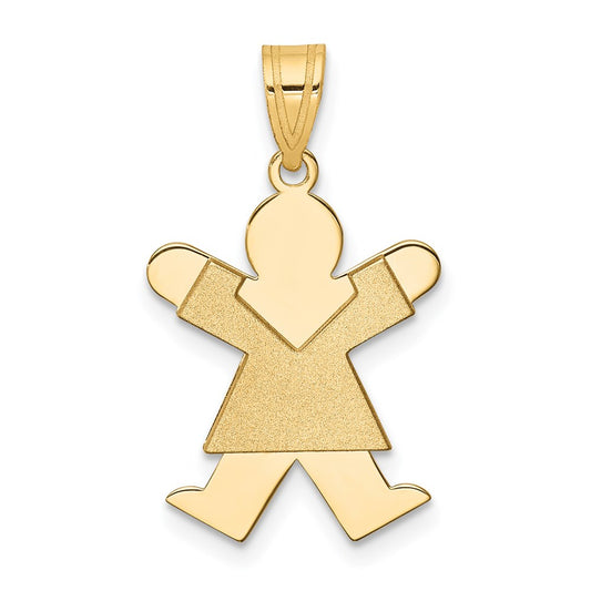 14k Yellow Gold Girl Charm
