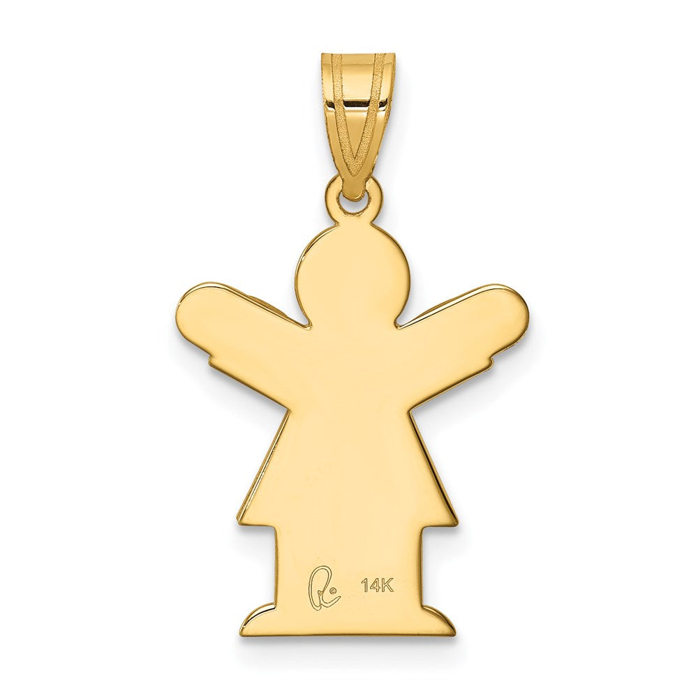 14k Yellow Gold Girl Charm