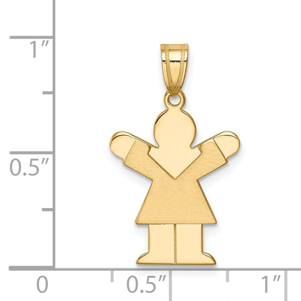 14k Yellow Gold Girl Charm