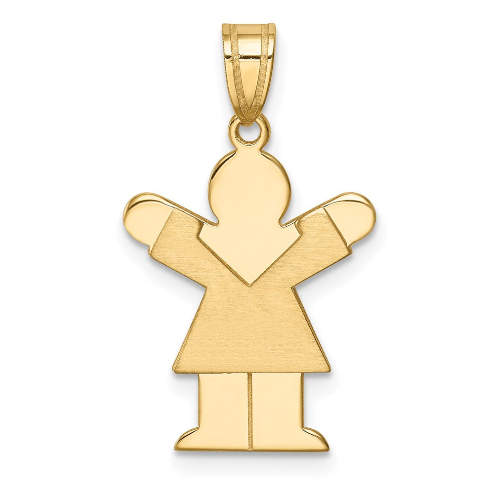 14k Yellow Gold Girl Charm
