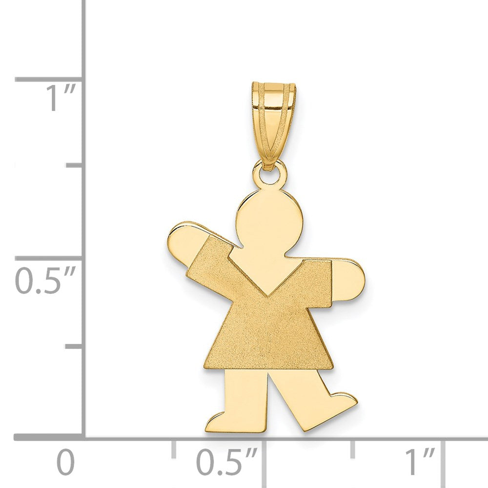 14k Yellow Gold Girl Charm