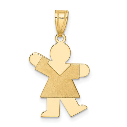 14k Yellow Gold Girl Charm