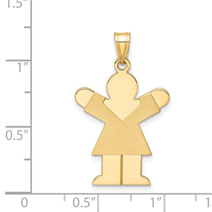 14k Yellow Gold Girl Charm