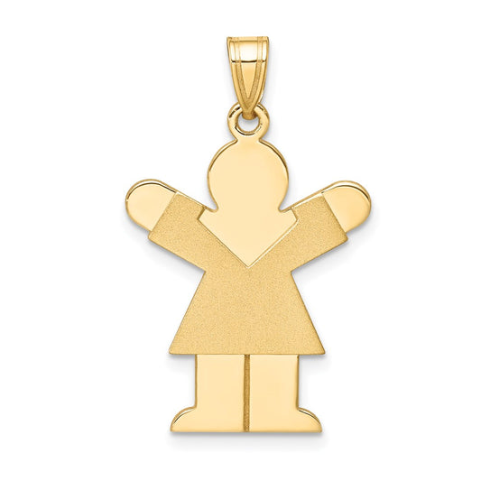 14k Yellow Gold Girl Charm