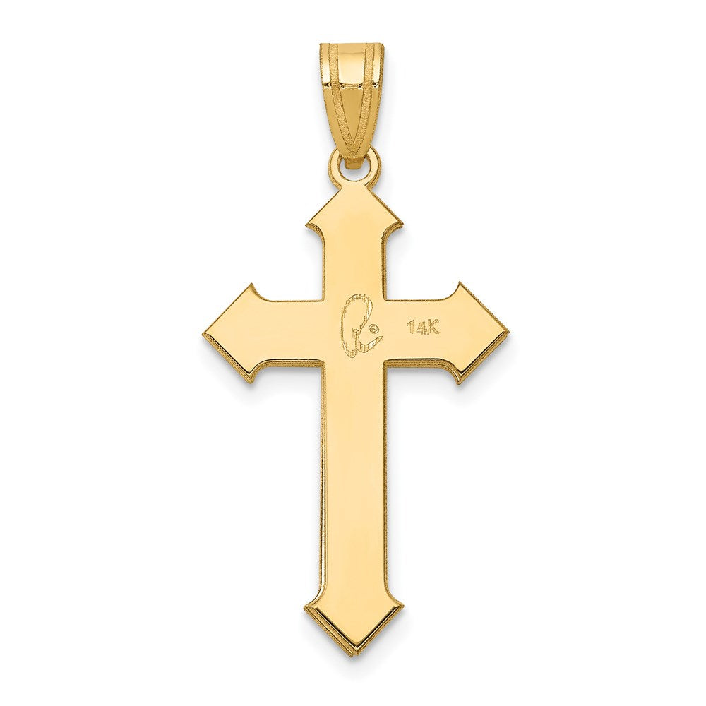 14k Yellow Gold Passion Cross Pendant