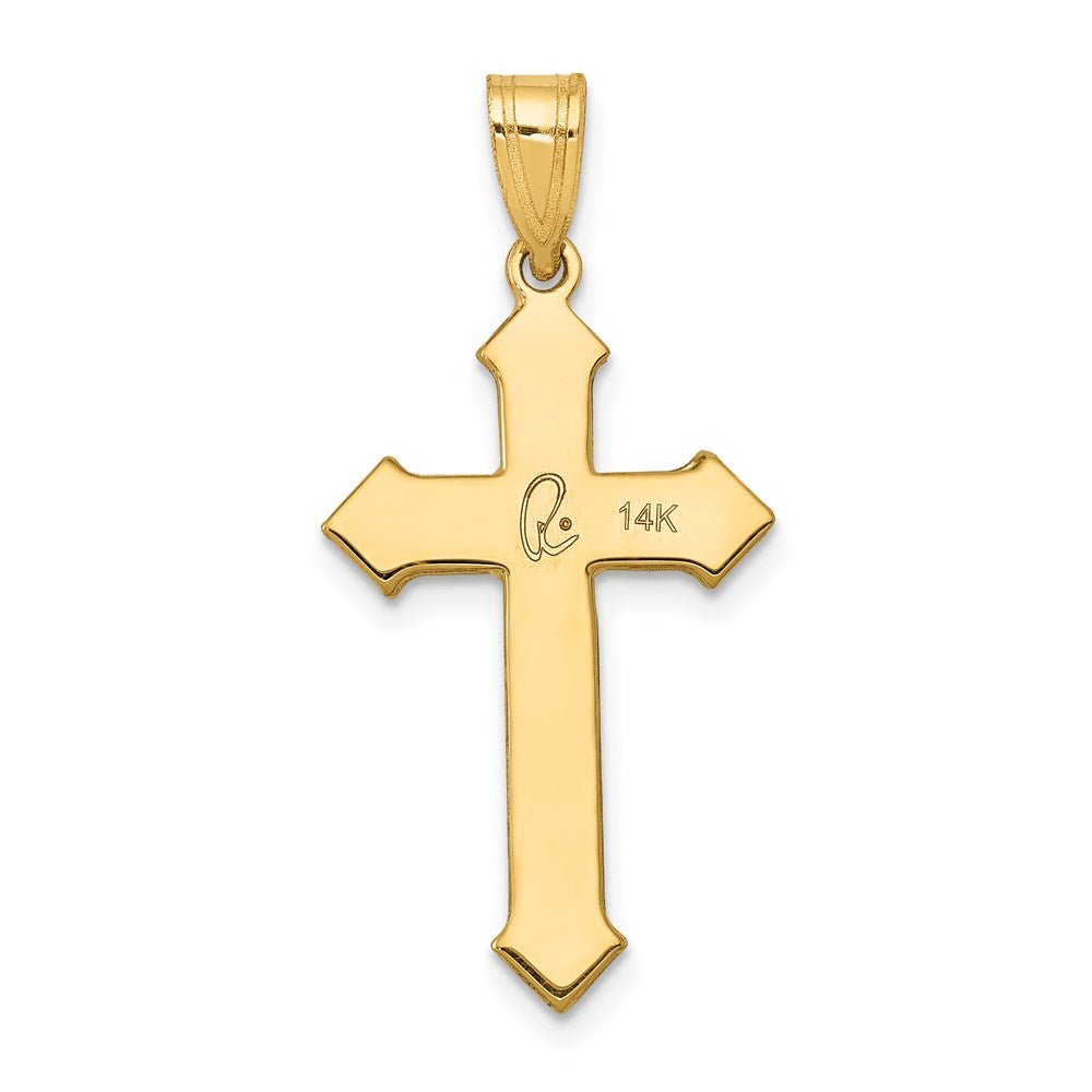 14k Yellow Gold Passion Cross Pendant