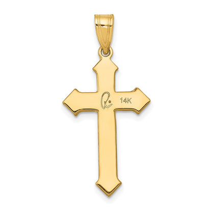 14k Yellow Gold Passion Cross Pendant