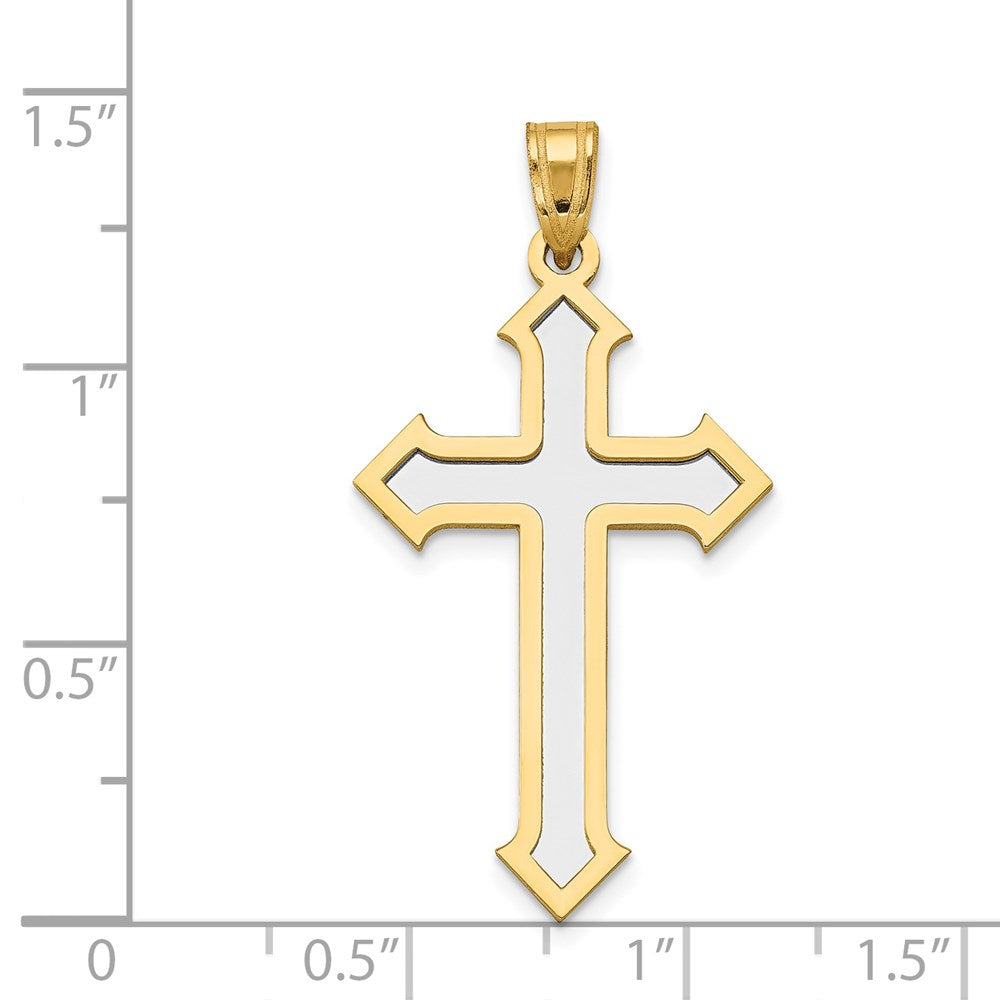 14k Two-tone Gold Passion Cross Pendant