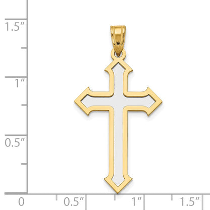 14k Two-tone Gold Passion Cross Pendant