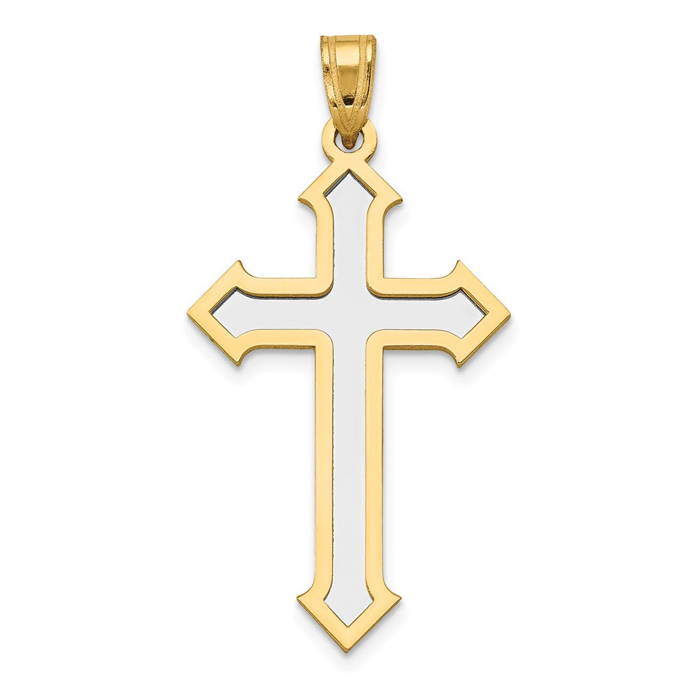 14k Two-tone Gold Passion Cross Pendant