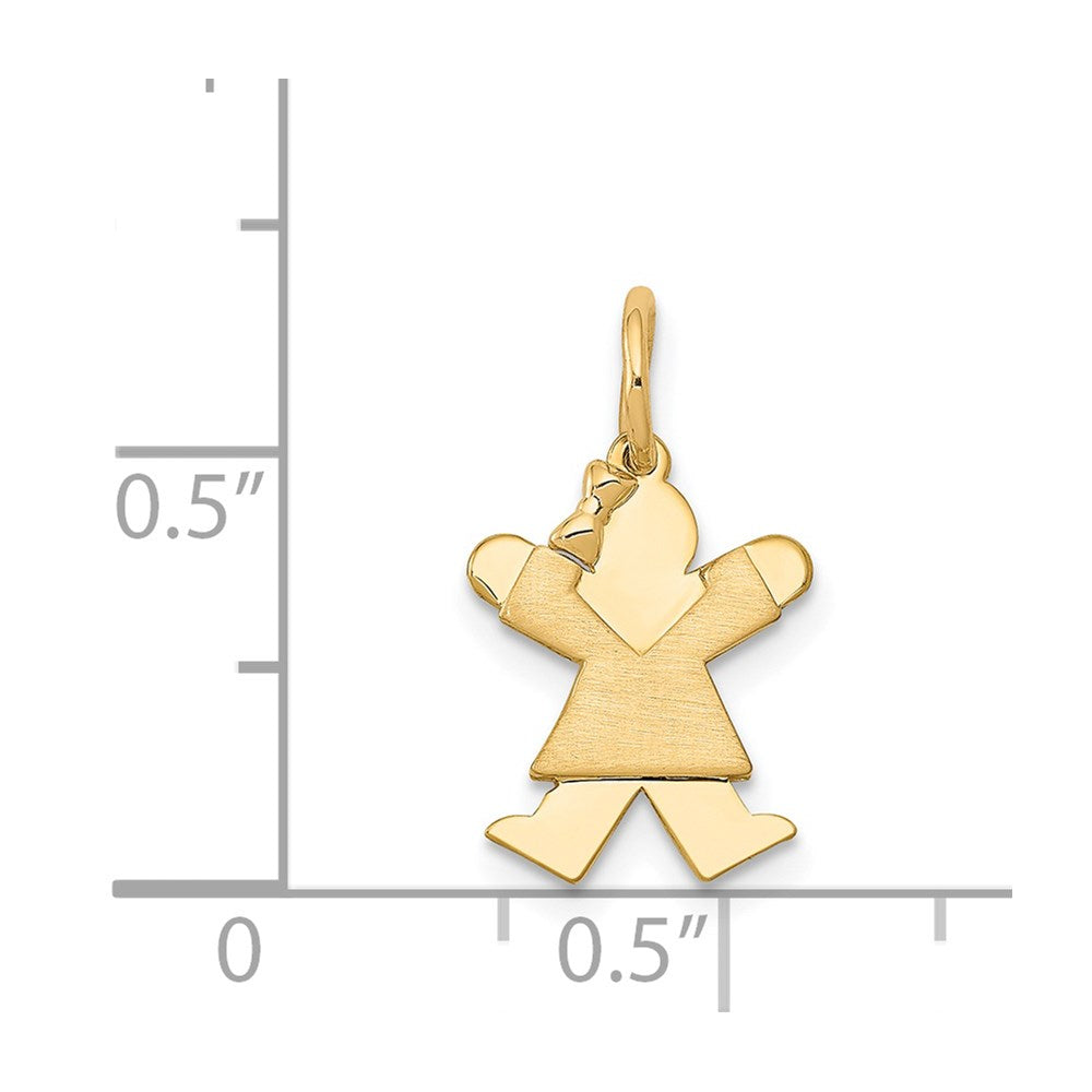 14k Yellow Gold Mini Girl Joy Charm