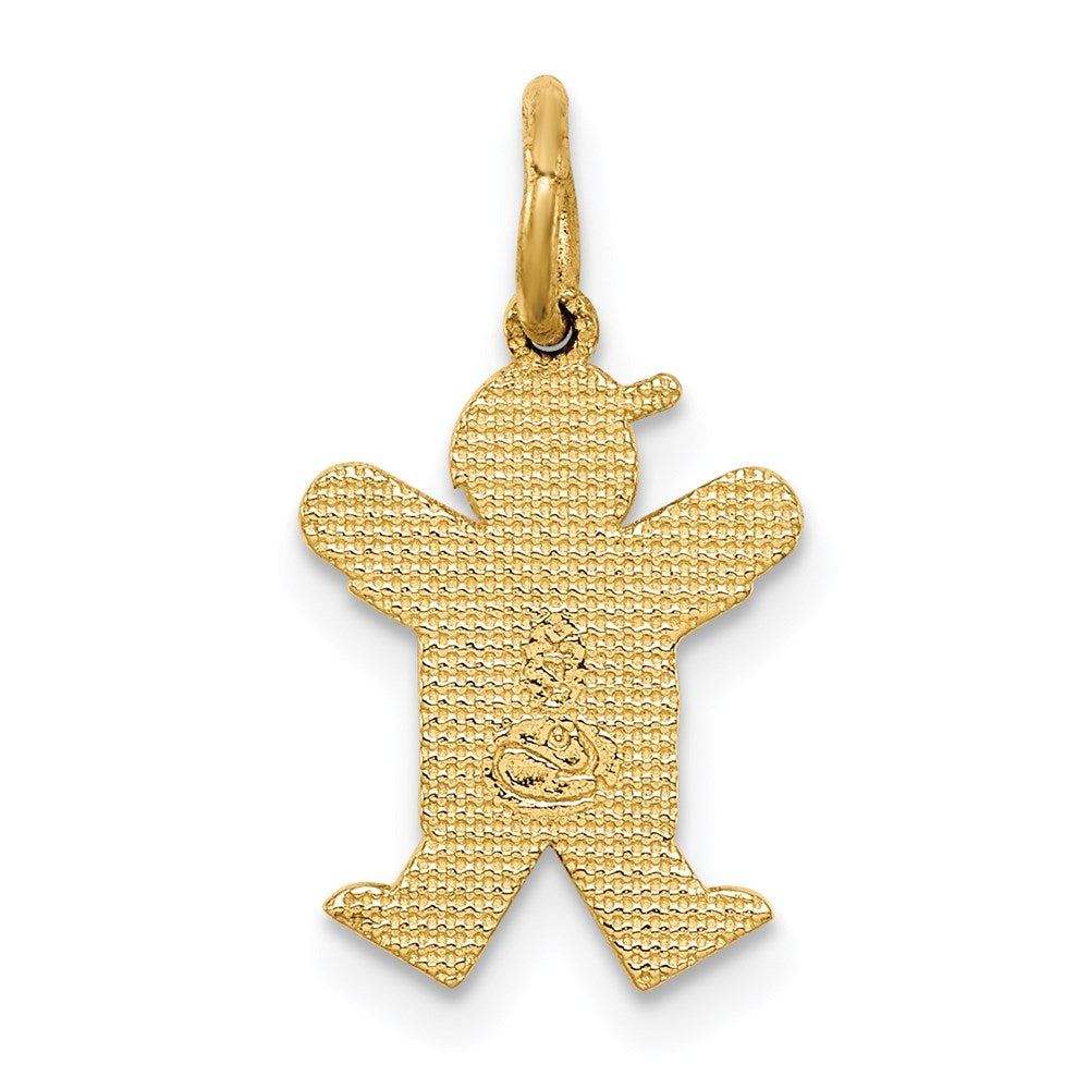 14k Yellow Gold Mini Boy Joy Charm