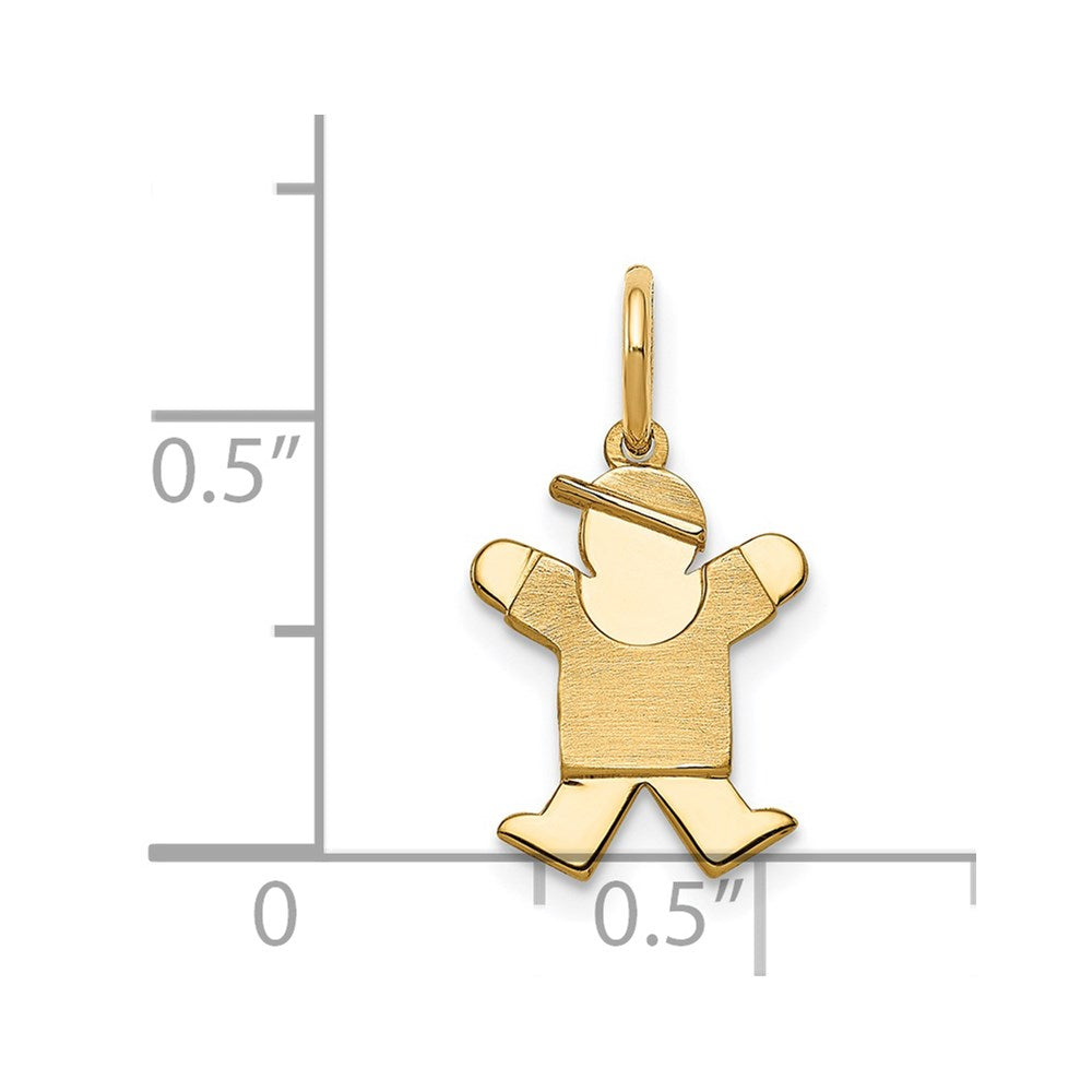 14k Yellow Gold Mini Boy Joy Charm