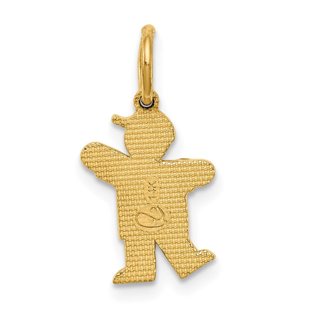 14k Yellow Gold Mini Boy Kiss Charm