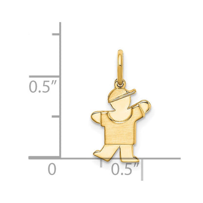 14k Yellow Gold Mini Boy Kiss Charm