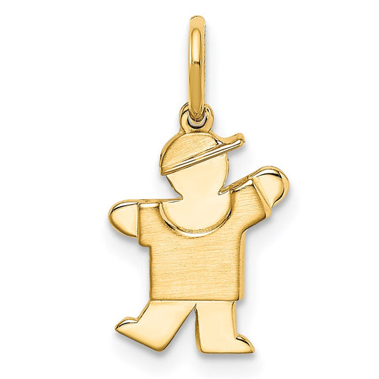 14k Yellow Gold Mini Boy Kiss Charm