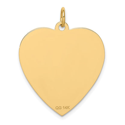 14k Yellow Gold Heart-Shaped Enameled Medical Jewelry Pendant