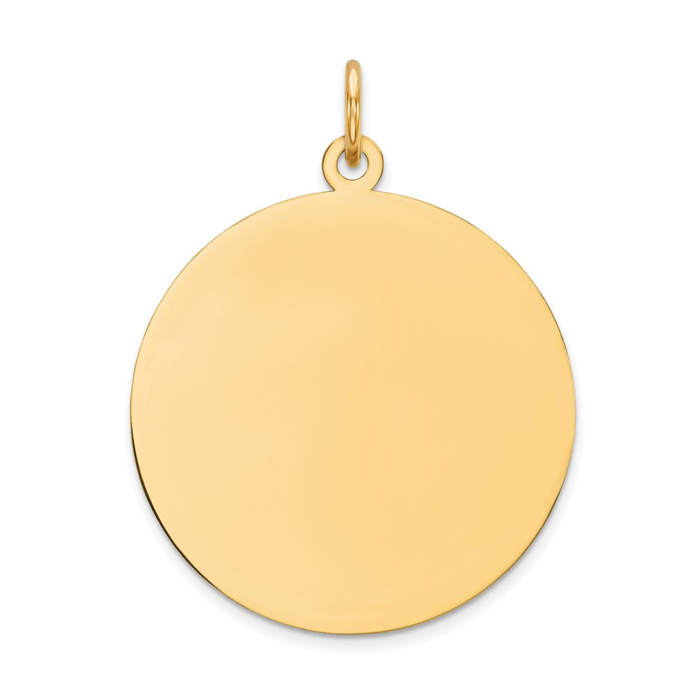 14k Yellow Gold Round Disc Charm