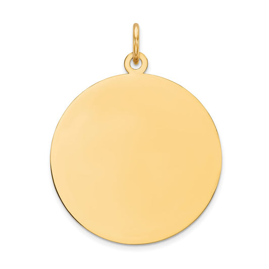 14k Yellow Gold Round Disc Charm