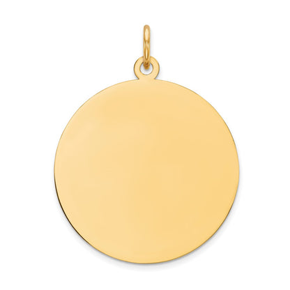 14k Yellow Gold Round Disc Charm