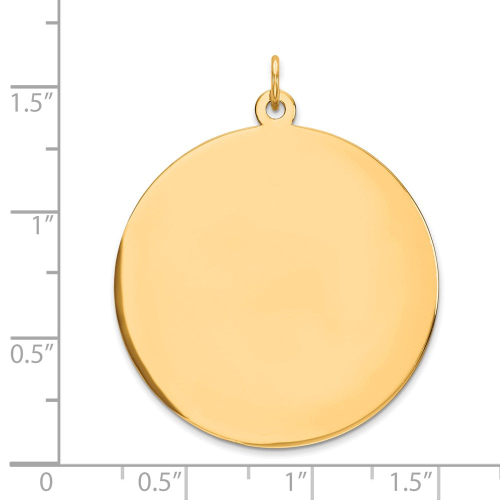 14k Yellow Gold Round Disc Charm