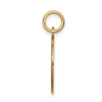 14k Yellow Gold w/Enamel .027 Gauge Circular Engravable Disc Charm