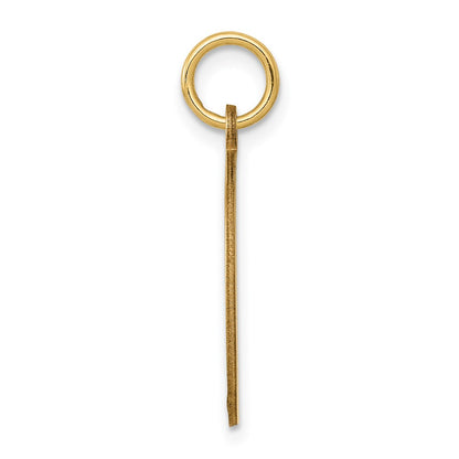 14k Yellow Gold w/Enamel .027 Gauge Circular Engravable Disc Charm