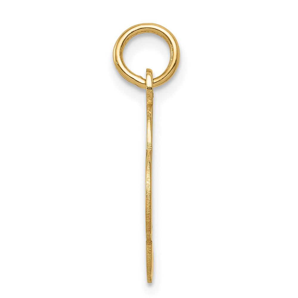 14k Yellow Gold Plain .027 Gauge Engravable Quadrafoil Disc Charm