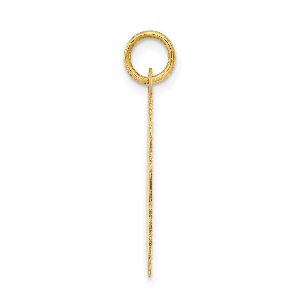 14k Yellow Gold .018 Depth Engravable Girl Head Charm