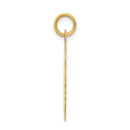 14k Yellow Gold .018 Depth Engravable Girl Head Charm