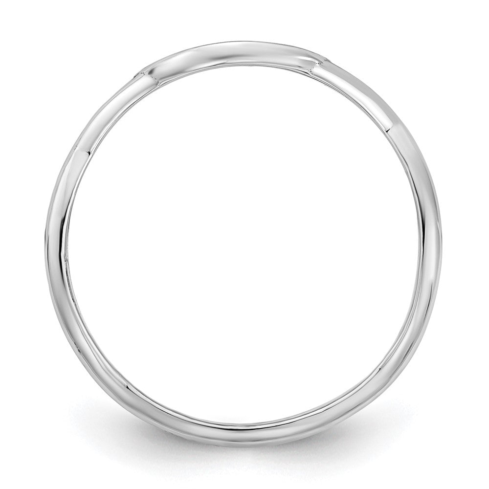 10k white gold epoxied twisted band initial ring 10xnr101w