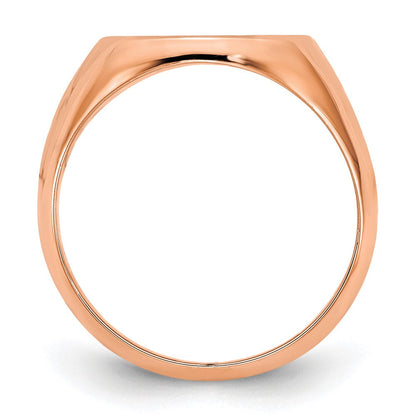 14k rose gold polished monogram signet ring xnr45r