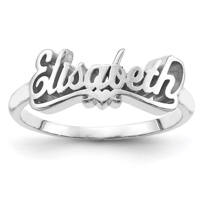 10k white gold polished personalized ring 10xnr59w