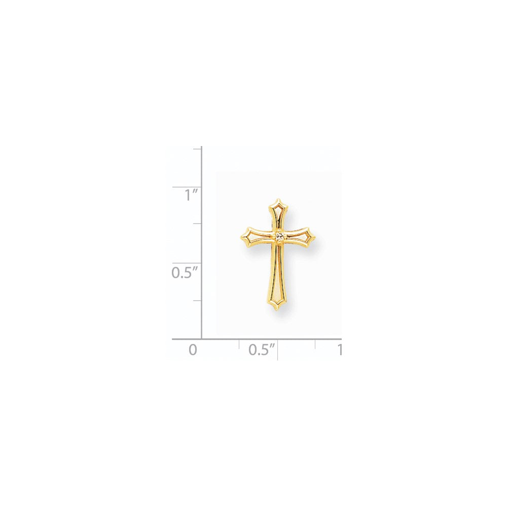 14k A Diamond cross pendant