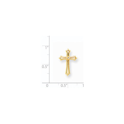 14k A Diamond cross pendant