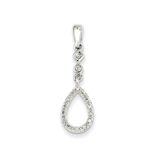 14k white gold vintage real diamond pendant xp1177aa