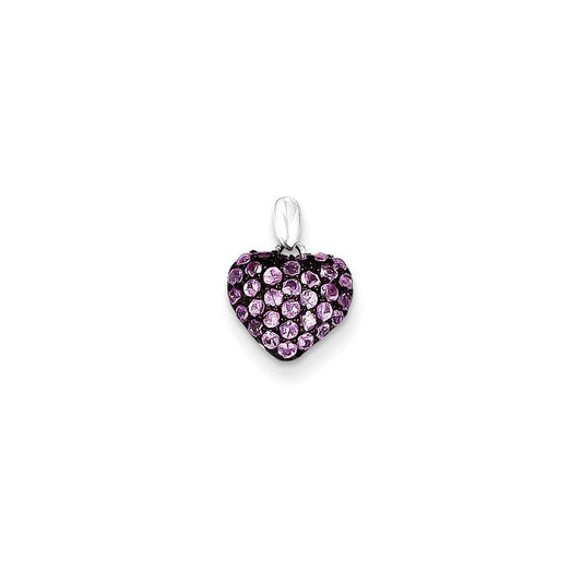 14k white gold pink sapphire pendant xp1353sp