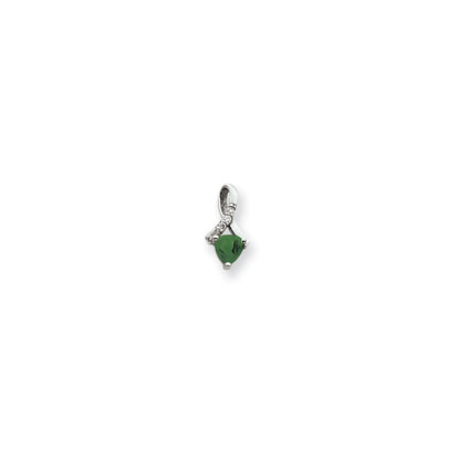 14k white gold 5mm mount st helens a real diamond pendant xp1713ms a