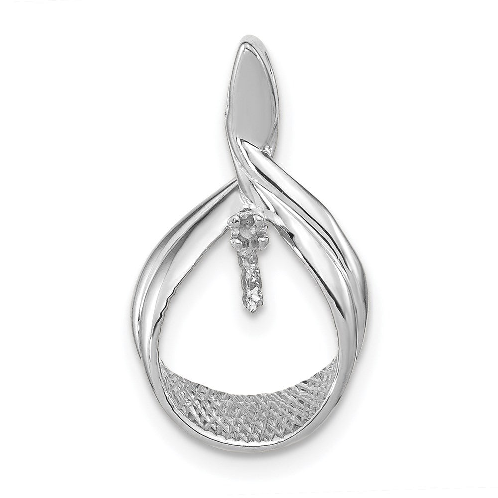 14k white gold 7mm white round freshwater cultured pearl a real diamond pendant xp1743pl a