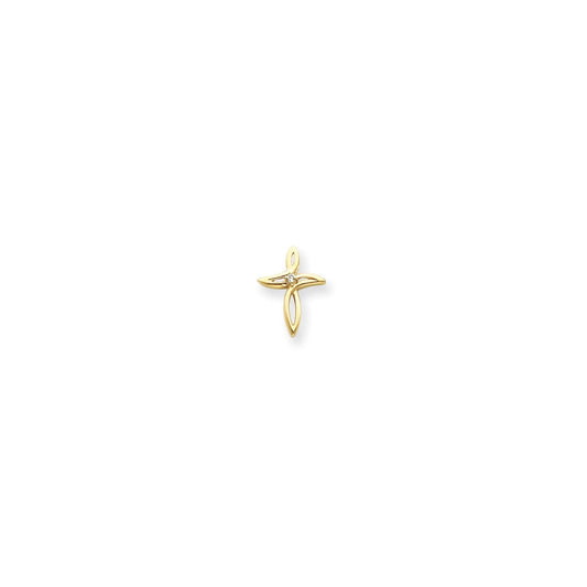 14k A Diamond cross pendant