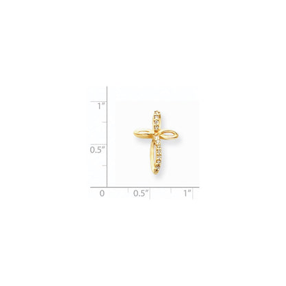 14k AA Diamond Passion Cross Pendant