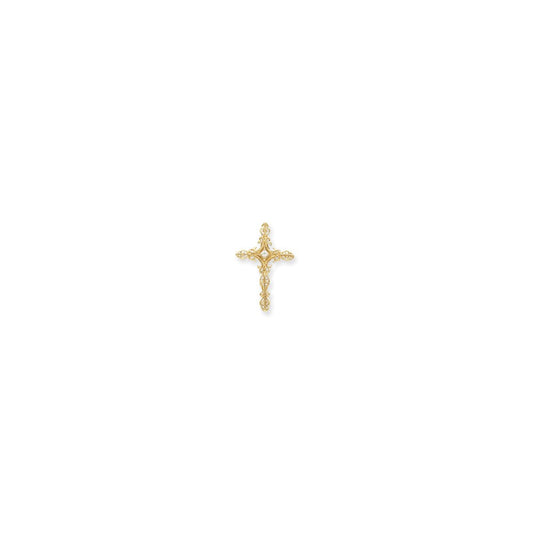 14k yellow gold vs real diamond cross pendant xp1776vs