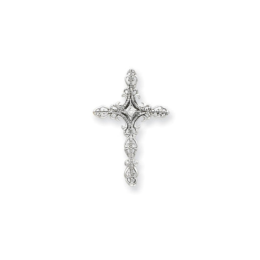 14k white gold aa real diamond cross pendant xp1776waa
