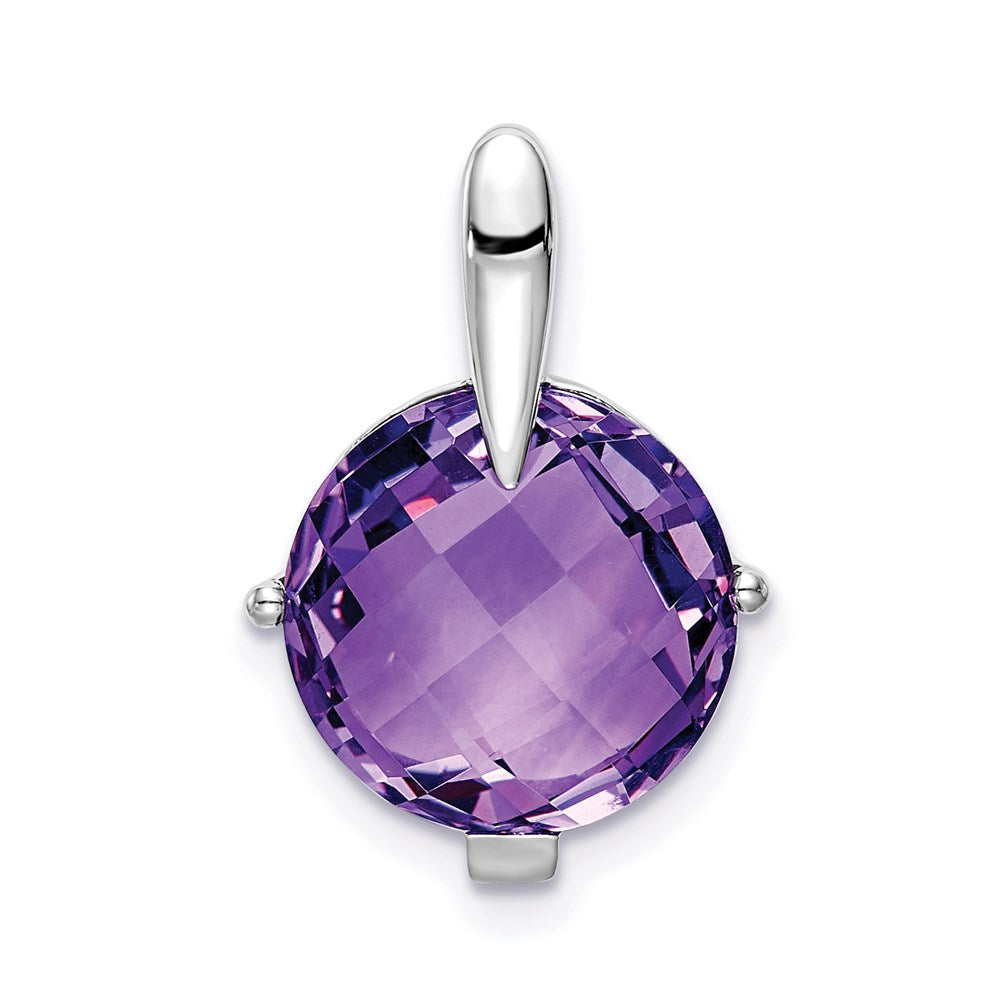 14k white gold amethyst pendant xp2816am