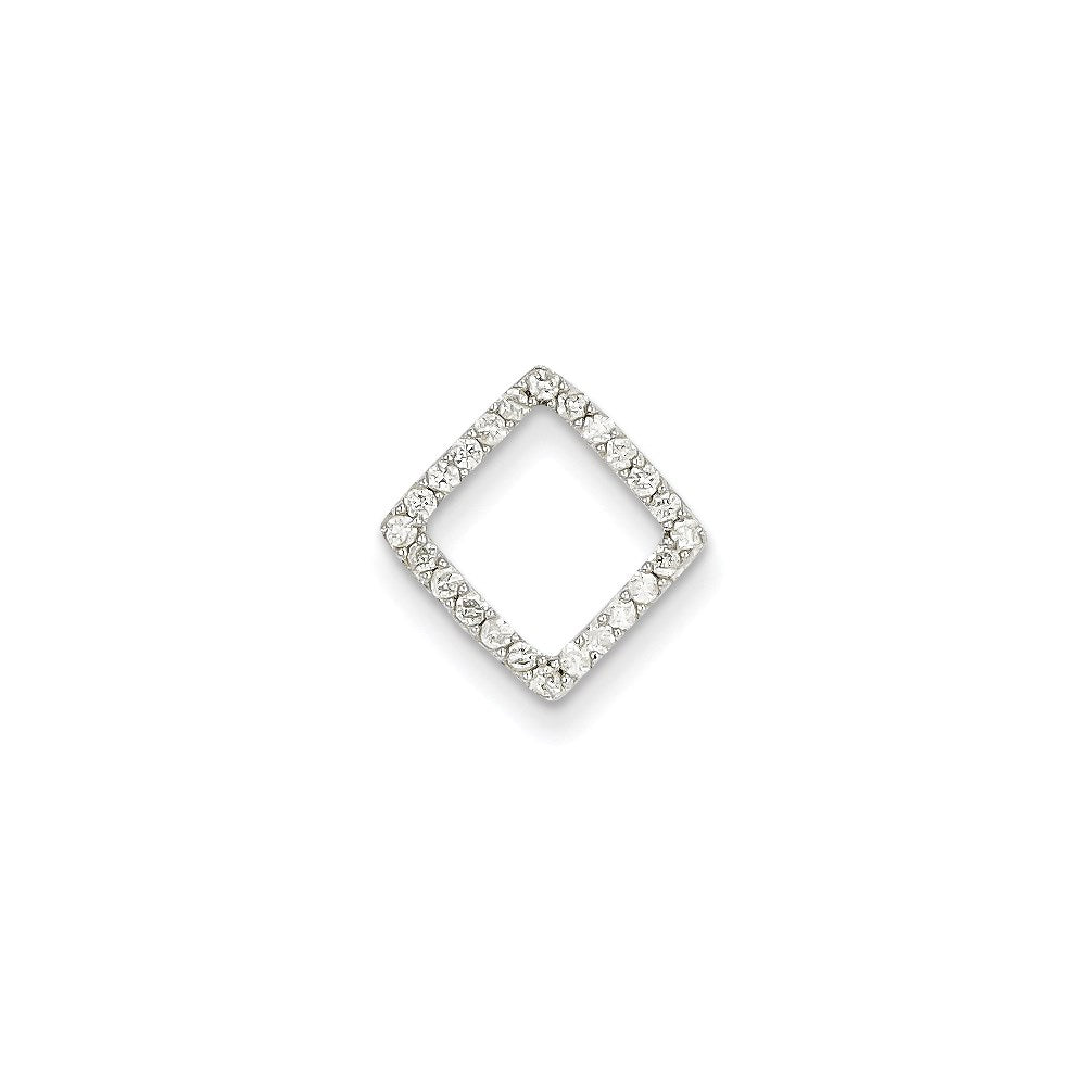 14k white gold real diamond chain slide xp2988aa