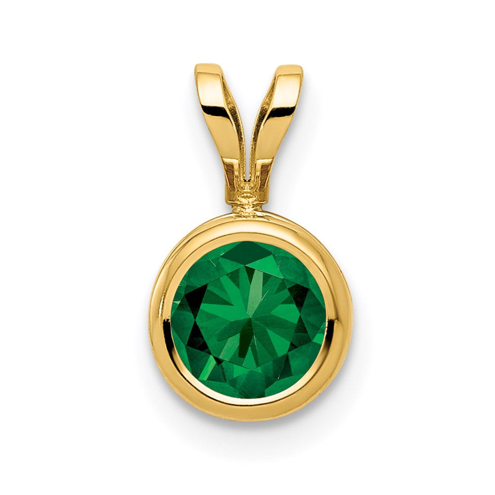 14k yellow gold 6mm mount st helens bezel pendant xp301ms
