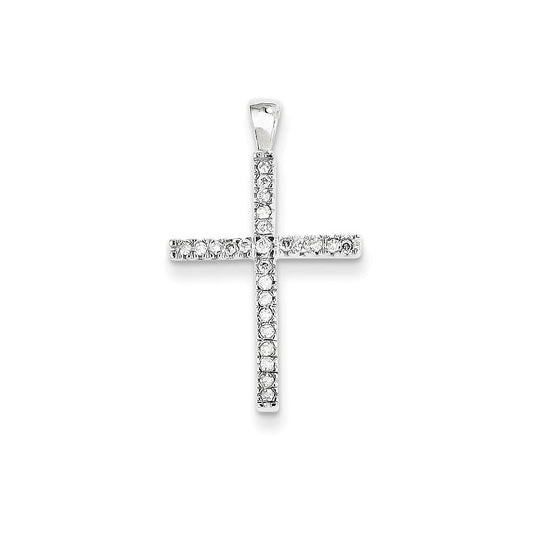 14k white gold cross pendant xp3319a