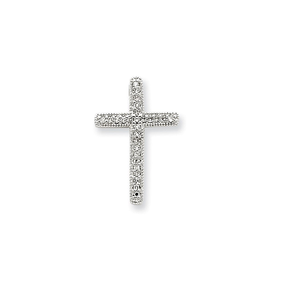 14k white gold real diamond cross pendant xp3322aa