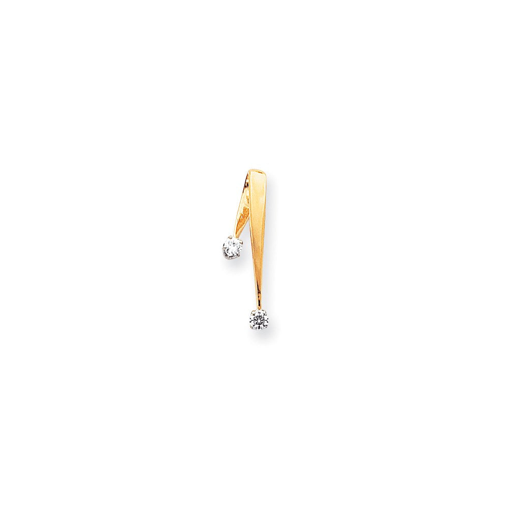 14k yellow gold polished completed fancy moissanite pendant xp34mt