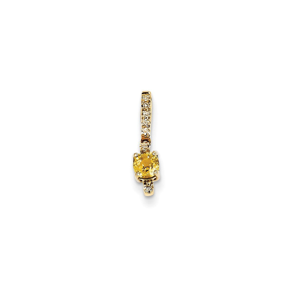 14k yellow gold real diamond and yellow sapphire pendant xp3960ys aa